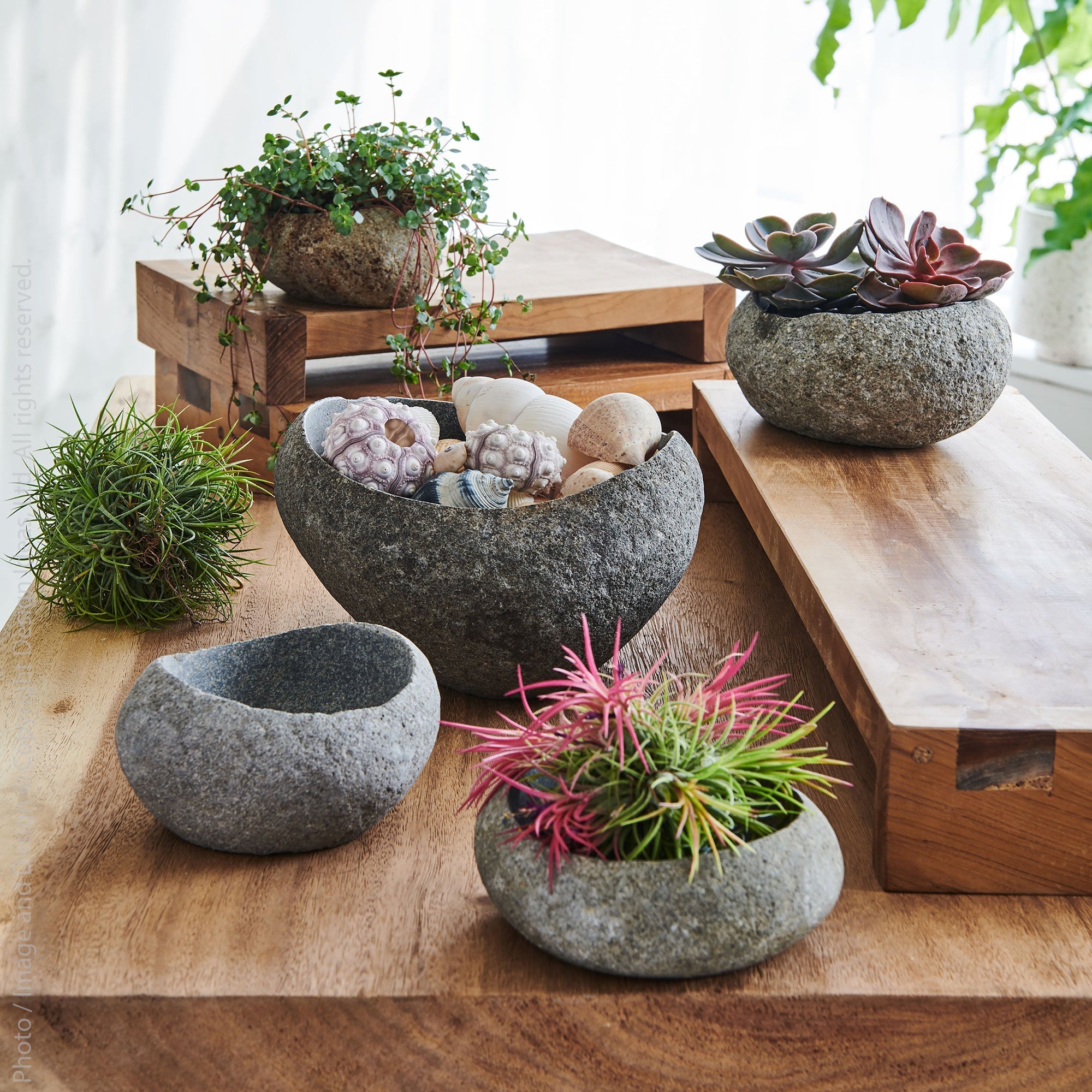 Stoneshard™ bowl (5.9 x 6.3 x 3.2 in.) - Gray | Image 4 | Premium Bowl from the Stoneshard collection | made with Riverstone for long lasting use | texxture