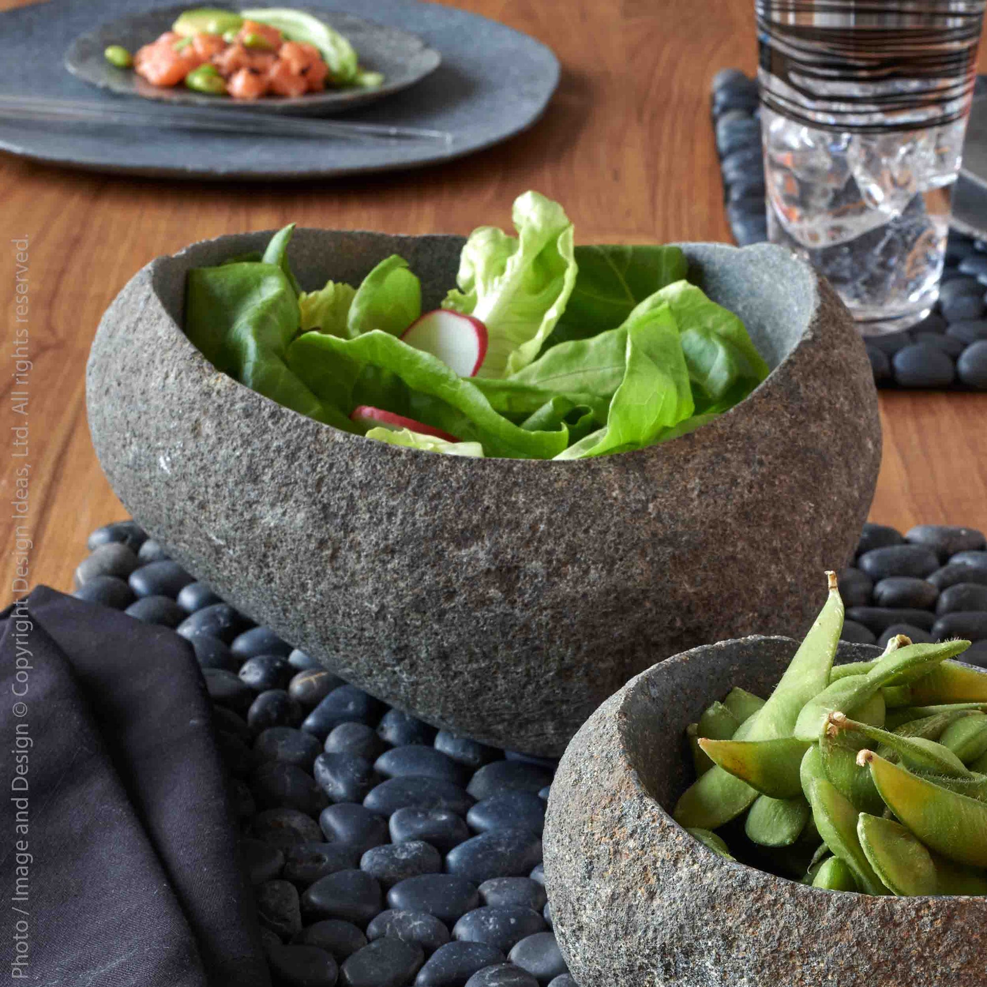 Stoneshard™ Carved Riverstone Bowl (7.9 in x 8.7 in)