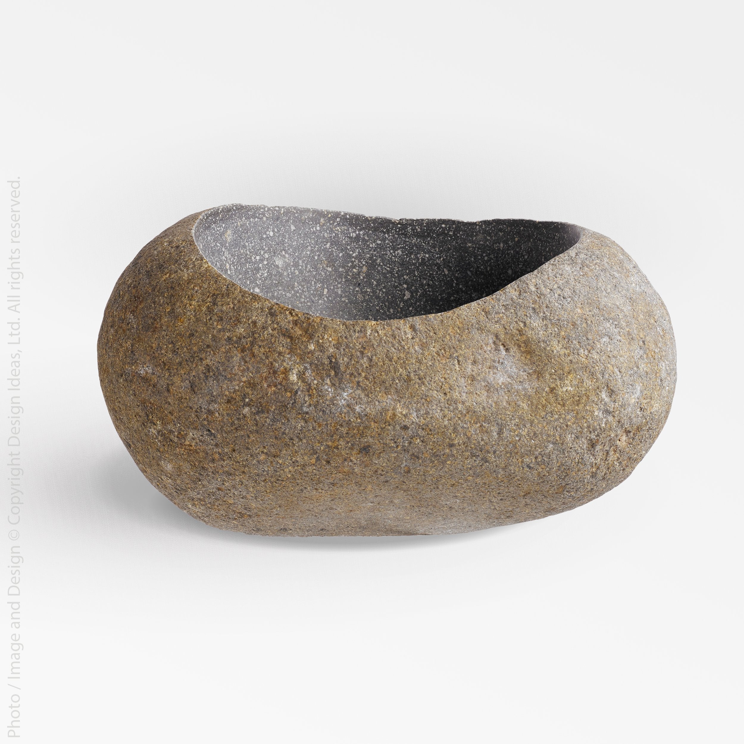 Stoneshard™ bowl (7.9 x 8.7 x 4.3 in.) - Gray | Image 1 | Premium Bowl from the Stoneshard collection | made with Riverstone for long lasting use | texxture
