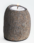 Stoneshard™ Carved Riverstone Candleholder - Black | Image 1 | Premium Candleholder from the Stoneshard collection | made with Riverstone for long lasting use | texxture