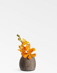 Stoneshard™ Carved Riverstone Vase (2.4x2.8x2.9in) - Black | Image 1 | Premium Vase from the Stoneshard collection | made with Riverstone for long lasting use | texxture