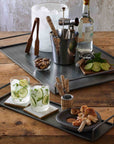 Stoneshard™ appetizer tray - Natural | Image 2 | Premium Tray from the Stoneshard collection | made with 100% Riverstone for long lasting use | texxture