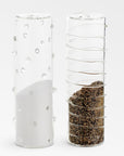 Livenza Borosilicate Glass Salt & Pepper Shakers - Black Color | Image 1 | From the Livenza Collection | Exquisitely made with natural borosilicate glass for long lasting use | Available in gray color | texxture home