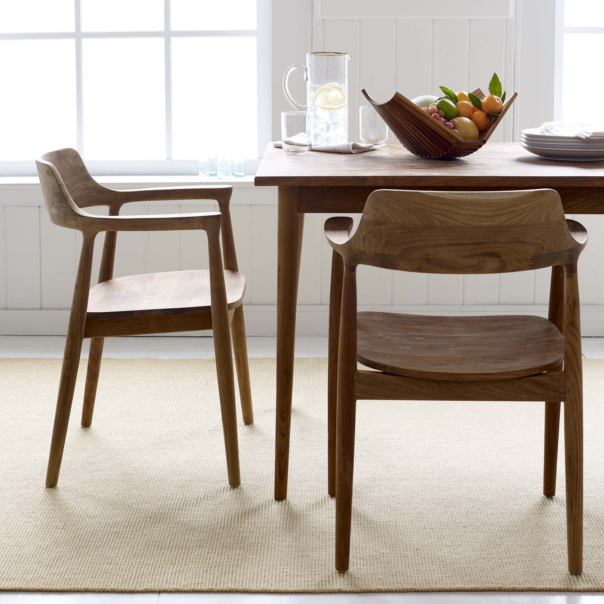 Oslo Teak Dining Table   | Image 2 | From the Oslo Collection | Skillfully made with natural teak for long lasting use | This table is sustainably sourced | Available in natural color | texxture home