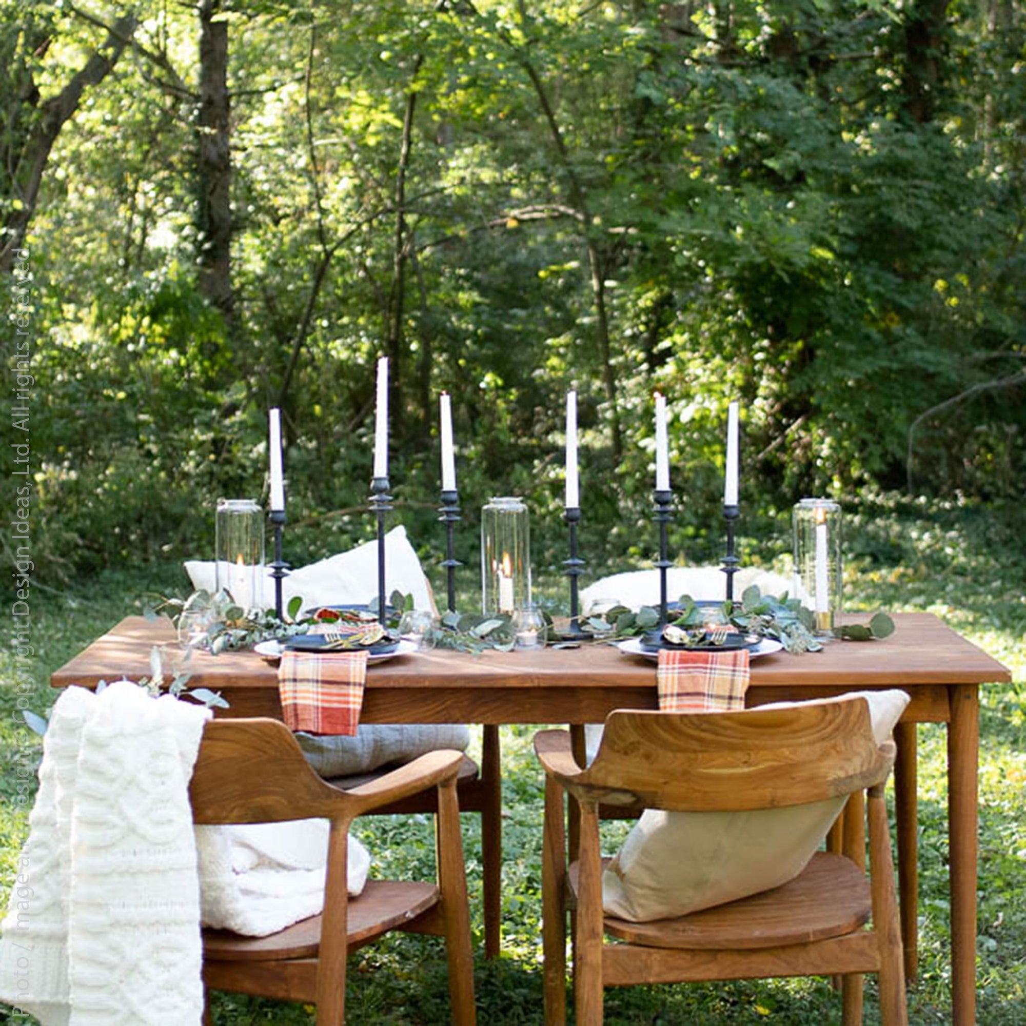 Oslo Teak Dining Table Black Color | Image 3 | From the Oslo Collection | Skillfully made with natural teak for long lasting use | This table is sustainably sourced | Available in natural color | texxture home