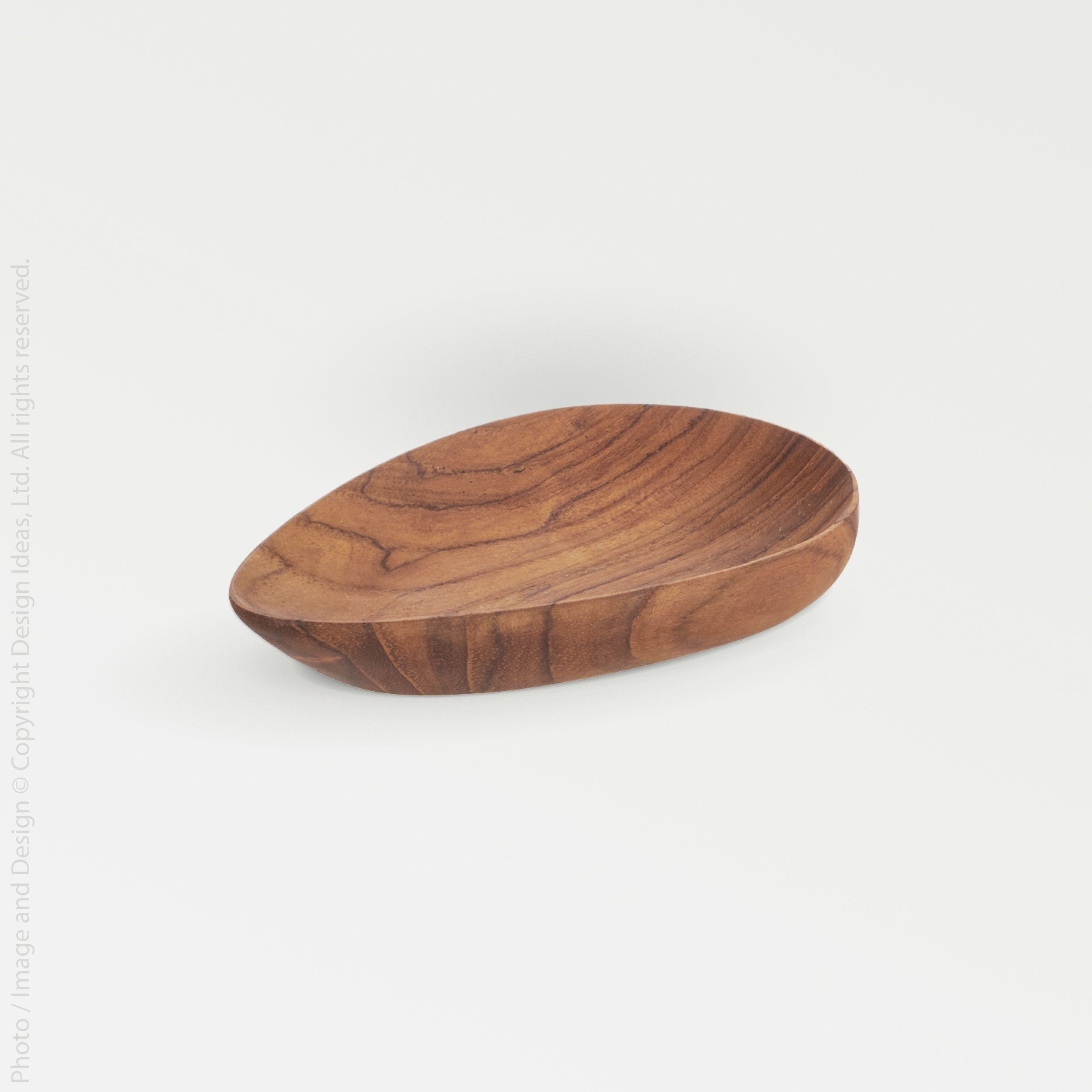 Chiku Teak Teardrop Bowl - Black Color | Image 1 | From the Chiku Collection | Exquisitely crafted with natural teak for long lasting use | This bowl is sustainably sourced | Available in natural color | texxture home