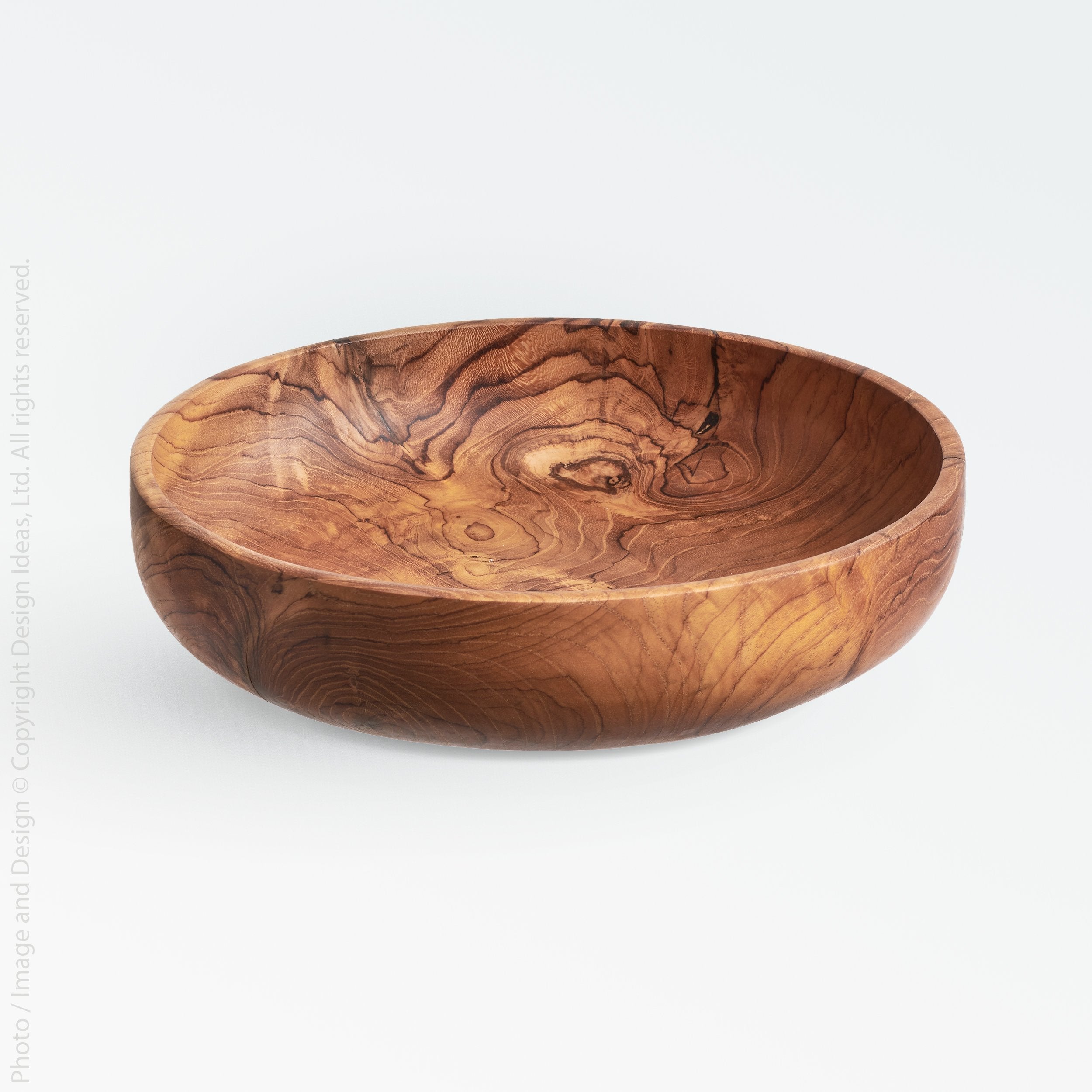 Chiku™ bowl (8.3" dia) - Natural | Image 1 | Premium Bowl from the Chiku collection | made with Teak wood for long lasting use | sustainably sourced with recycled materials | texxture