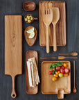 Chiku Teak Fork Black Color | Image 3 | From the Chiku Collection | Exquisitely assembled with natural teak for long lasting use | These utensils are sustainably sourced | Available in natural color | texxture home