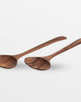 Takara Teak Salad Server (Set of 2) - Natural Color | Image 1 | From the Takara Collection | Expertly assembled with natural teak for long lasting use | These utensils are sustainably sourced | Available in natural color | texxture home