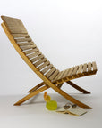 Barcelona Teak Beach Chair natural Color | Image 3 | From the Barcelona Collection | Masterfully assembled with natural teak for long lasting use | This chair is sustainably sourced | Available in natural color | texxture home