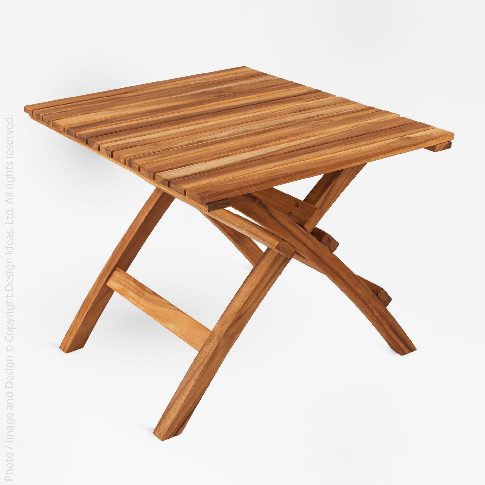 Barcelona Teak Side Table - Natural Color | Image 1 | From the Barcelona Collection | Expertly crafted with natural teak for long lasting use | This table is sustainably sourced | Available in natural color | texxture home