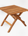 Barcelona Teak Side Table - Natural Color | Image 1 | From the Barcelona Collection | Expertly crafted with natural teak for long lasting use | This table is sustainably sourced | Available in natural color | texxture home