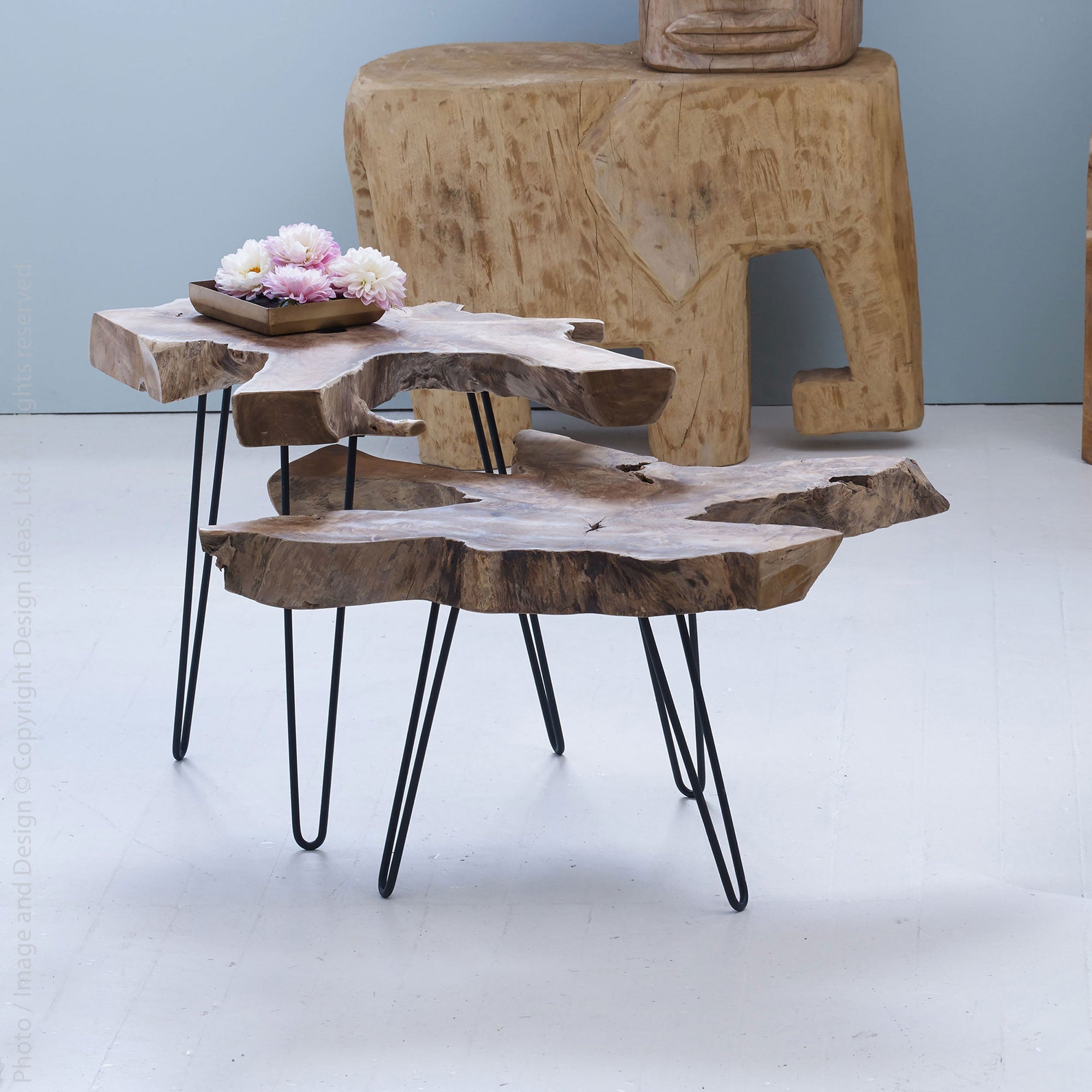 Takara Teak Side Table Black Color | Image 6 | From the Takara Collection | Elegantly constructed with natural teak for long lasting use | This table is sustainably sourced | Available in natural color | texxture home