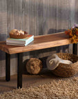 Takara™ Teak Live Edge Dining Bench - Natural | Image 2 | Premium Bench from the Takara collection | made with Teak for long lasting use | texxture