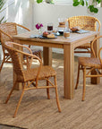 Takara™ Teak Square Dining Table | Image 1 | From the Takara Collection | Skillfully constructed with natural teak for long lasting use | Available in natural color | texxture home