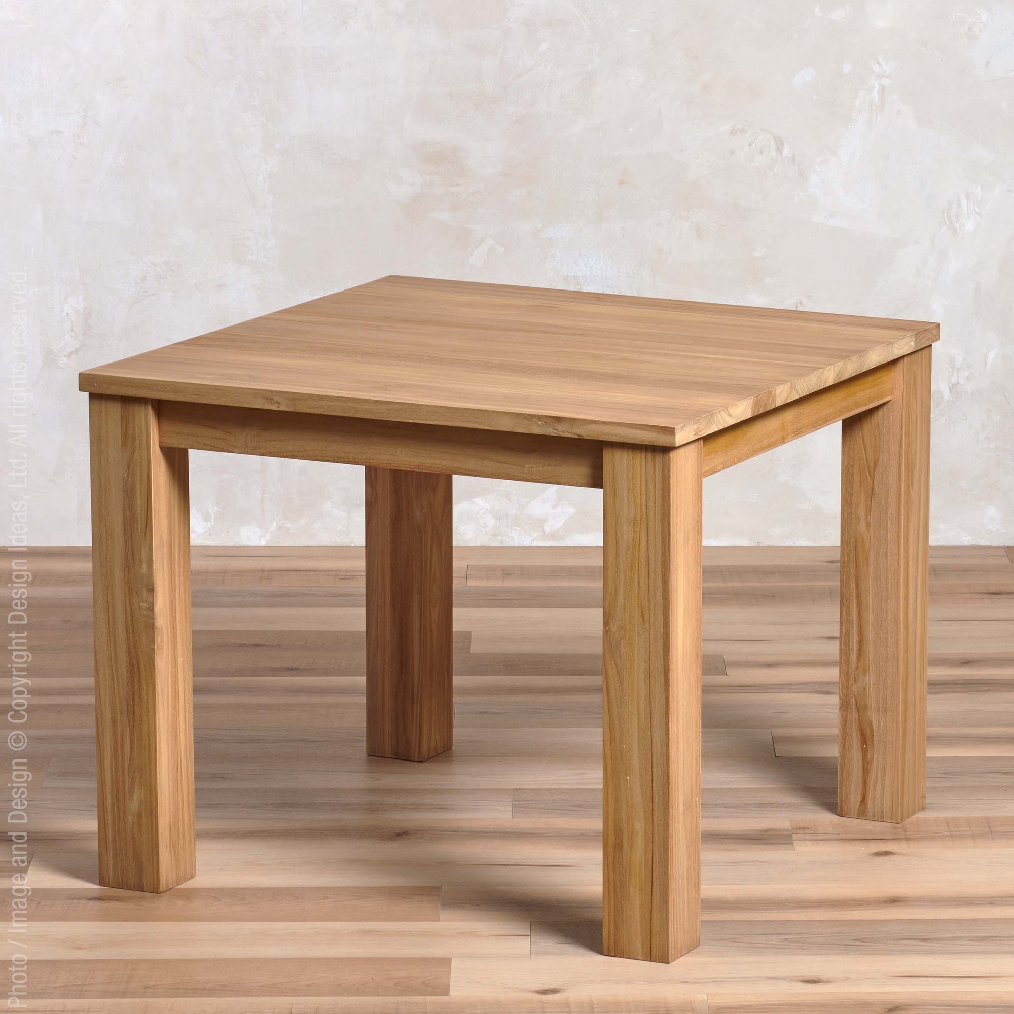 Takara™ Teak Square Dining Table | Image 2 | From the Takara Collection | Skillfully constructed with natural teak for long lasting use | Available in natural color | texxture home