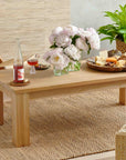 Takara™ Teak Rectanglar Coffee Table | Image 2 | From the Takara Collection | Elegantly made with natural teak for long lasting use | Available in natural color | texxture home