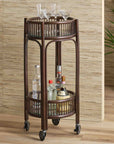 Kapora™ bar cart - Natural | Image 1 | Premium Bar Cart from the Kapora collection | made with Rattan for long lasting use | texxture