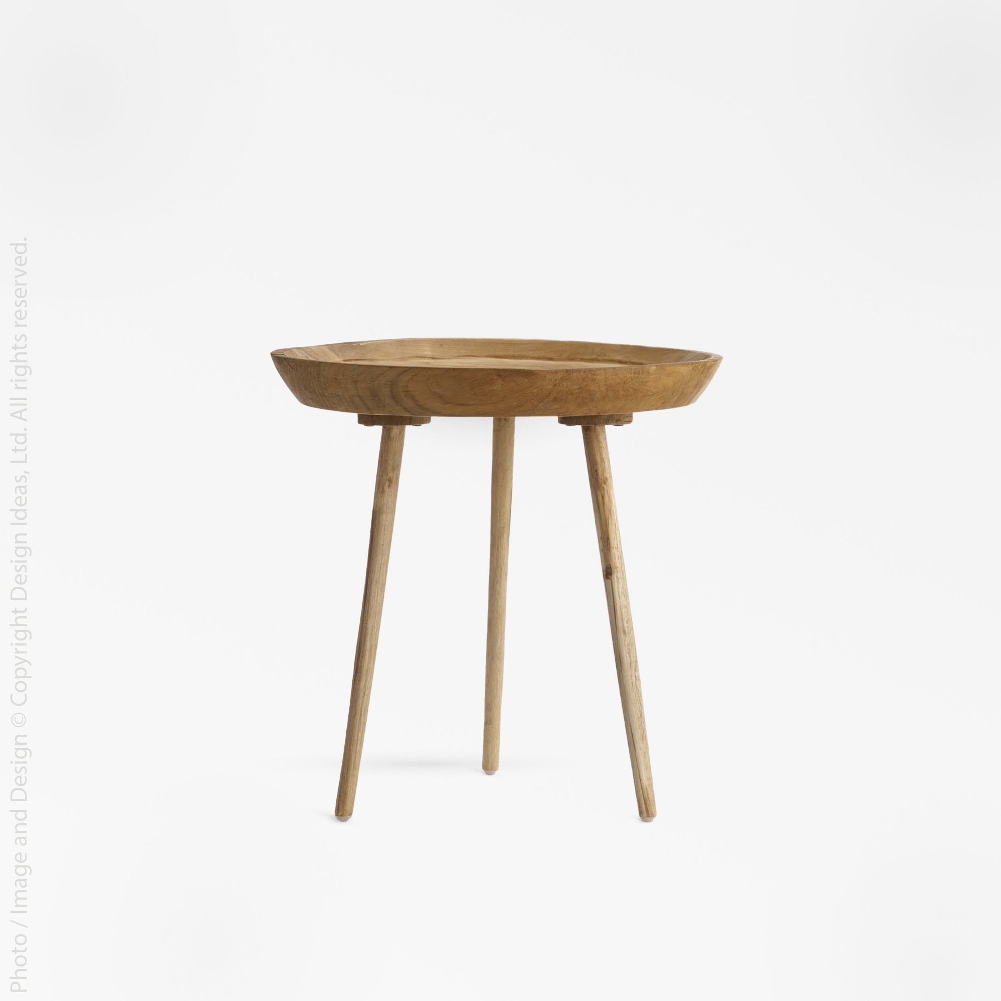 Takara Teak Round Table (Tall) - Silver Color | Image 1 | From the Takara Collection | Elegantly crafted with natural teak for long lasting use | This table is sustainably sourced | Available in natural color | texxture home