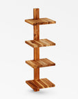 Takara Teak Column Shelf (Small) - Natural Color | Image 1 | From the Takara Collection | Elegantly assembled with solid teak for long lasting use | This shelf is sustainably sourced | Available in natural color | texxture home