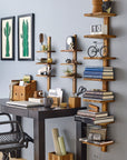 Takara Teak Column Shelf (Large) Natural Color | Image 3 | From the Takara Collection | Elegantly made with solid teak for long lasting use | This shelf is sustainably sourced | Available in natural color | texxture home