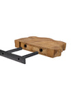 Takara Teak Live Edge Shelf (Small) Black Color | Image 5 | From the Takara Collection | Expertly assembled with natural teak for long lasting use | This shelf is sustainably sourced | Available in natural color | texxture home