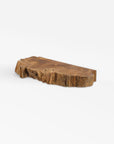 Takara Teak Live Edge Shelf (Medium) - Silver Color | Image 1 | From the Takara Collection | Elegantly assembled with natural teak for long lasting use | This shelf is sustainably sourced | Available in natural color | texxture home