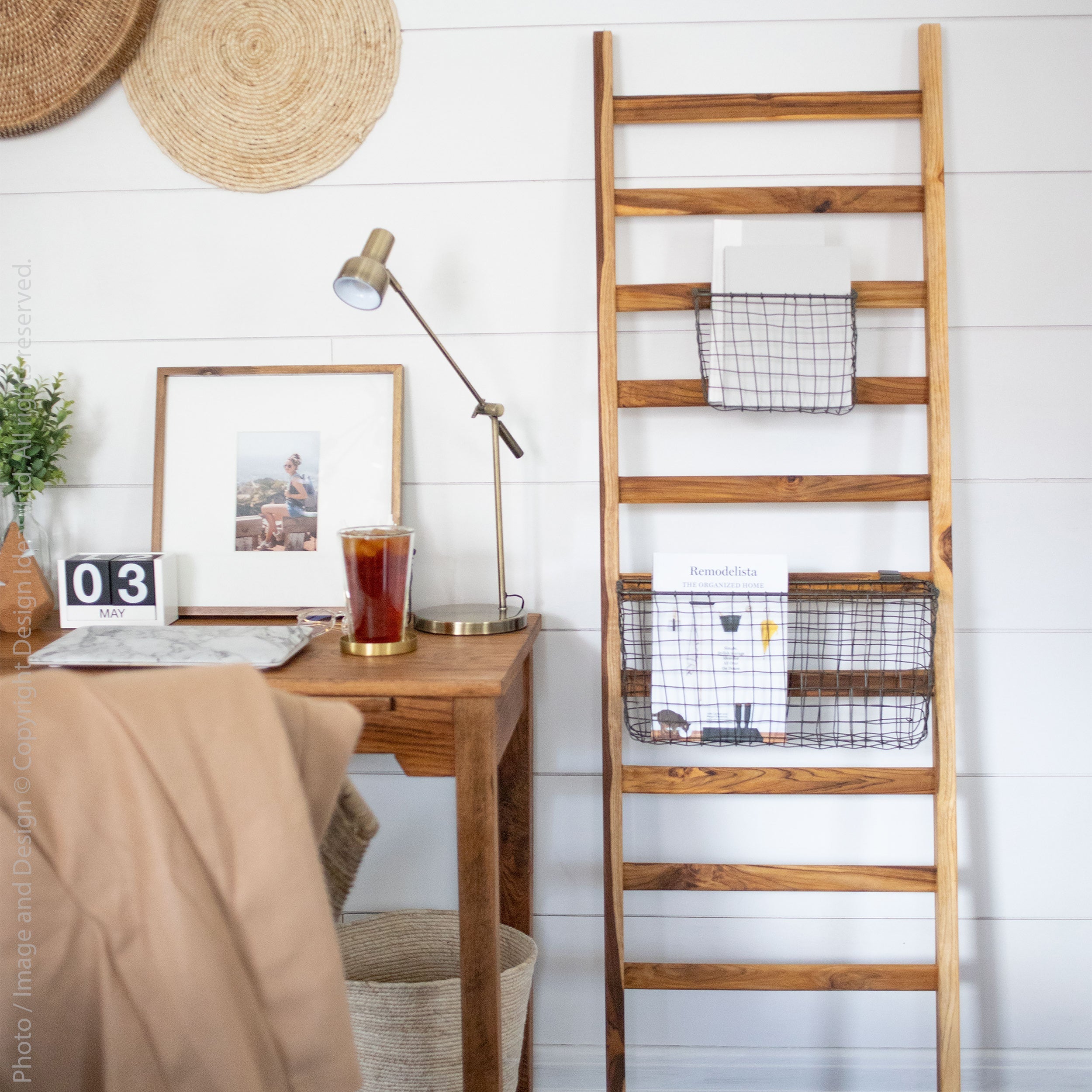 Teak best sale blanket ladder