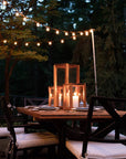 Takara Teak Lantern (Small) Silver Color | Image 3 | From the Takara Collection | Skillfully handmade with natural teak for long lasting use | This lantern is sustainably sourced | Available in natural color | texxture home