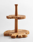 Takara™ Teak Wood Live Edge 2-tier Riser