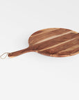 Nama Acacia Round Serving Board - Black Color | Image 1 | From the Nama Collection | Exquisitely assembled with natural acacia for long lasting use | Available in black color | texxture home