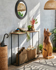 Nevari Rattan Mirror Black Color | Image 2 | From the Nevis Collection | Expertly crafted with natural rattan for long lasting use | Available in natural color | texxture home