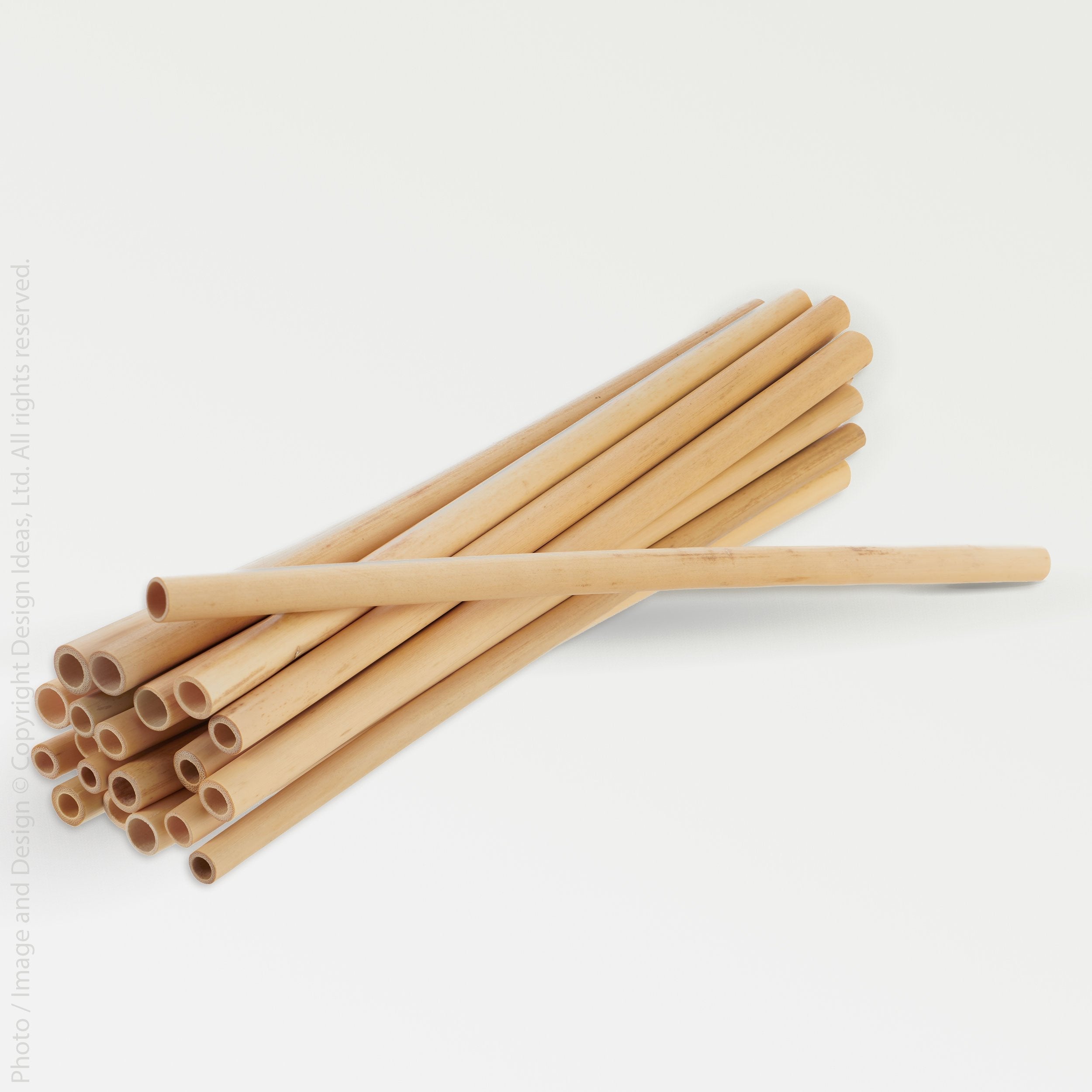 Singapore Bamboo Straws - Natural Color | Image 1 | From the Singapore Collection | Expertly made with natural bamboo for long lasting use | Available in natural color | texxture home