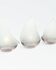 Regatta Frosted Glass Candle Holder - Black Color | Image 1 | From the Regatta Collection | Masterfully handmade with natural glass for long lasting use | Available in black color | texxture home