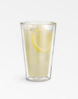Lexington Double Wall Pint Glass - white color | Image 1 | From the Lexington Collection | Elegantly constructed with natural glass for long lasting use | Available in clear color | texxture home