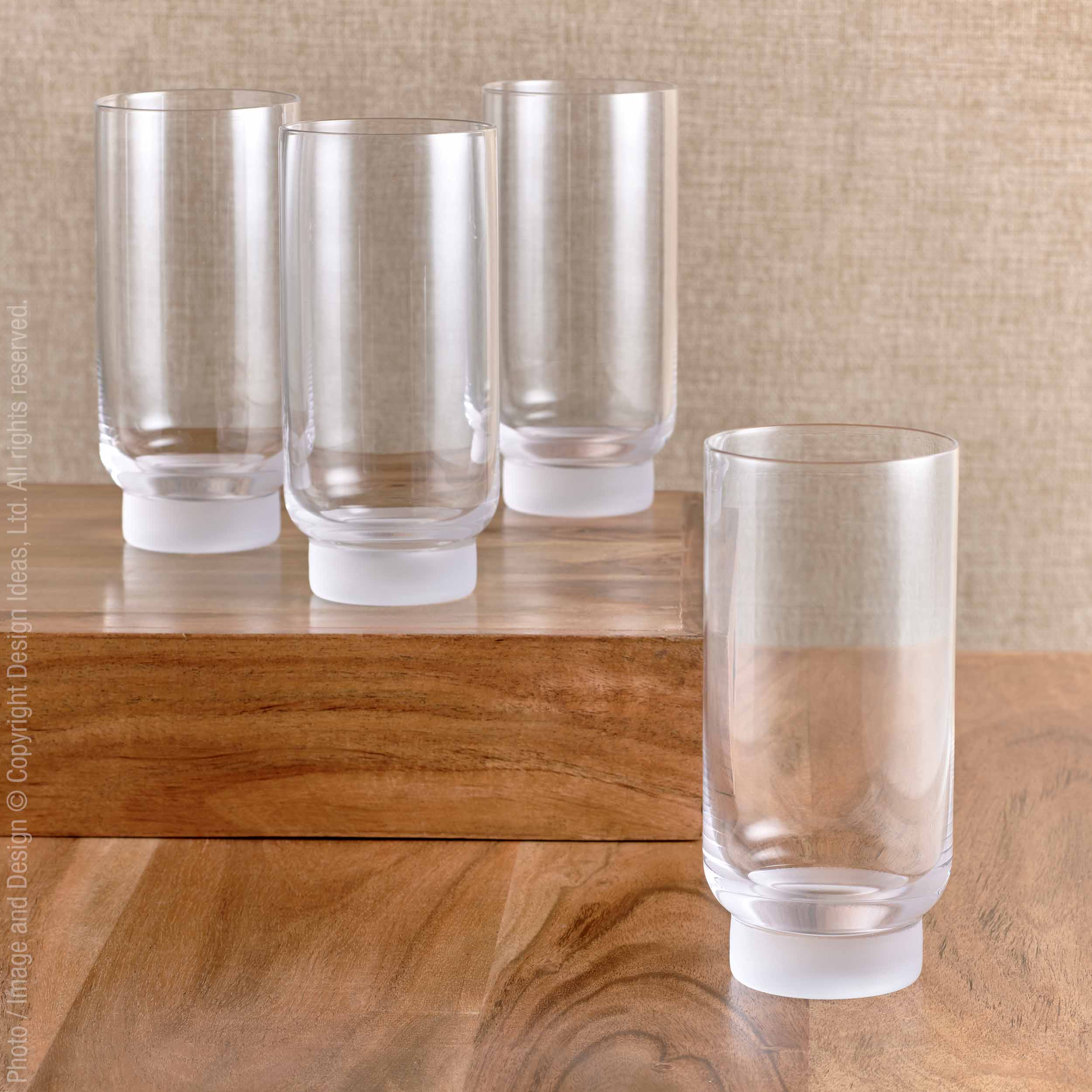 Bergen™ high ball glasses - Clear | Image 1 | Premium Glass from the Bergen collection | made with Glass for long lasting use | texxture