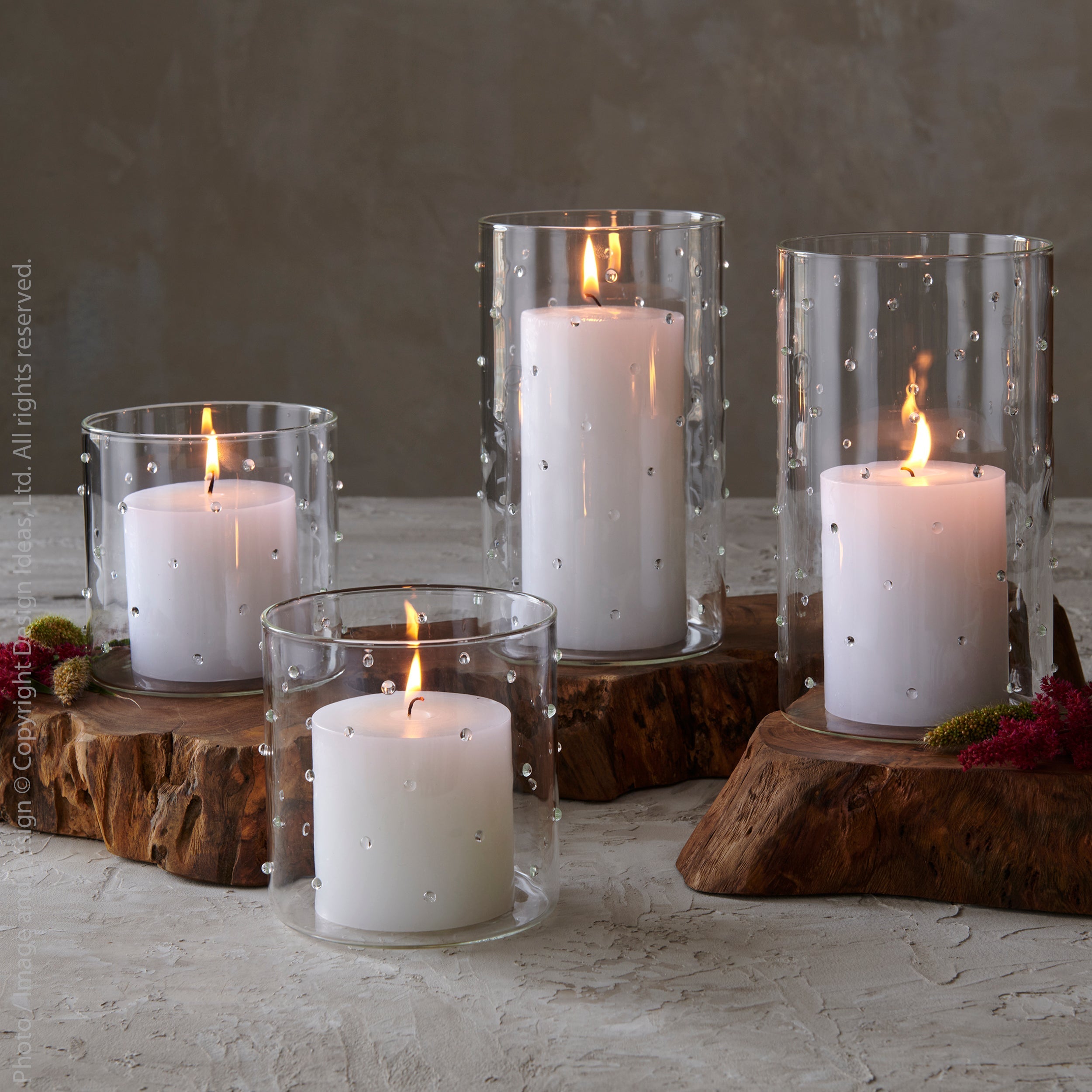Campbeltown Loch & Ileach セット (クリスタル) Livenza™ 7.7 inch Mould Blown Borosilicate Glass Hurricane - texxture™