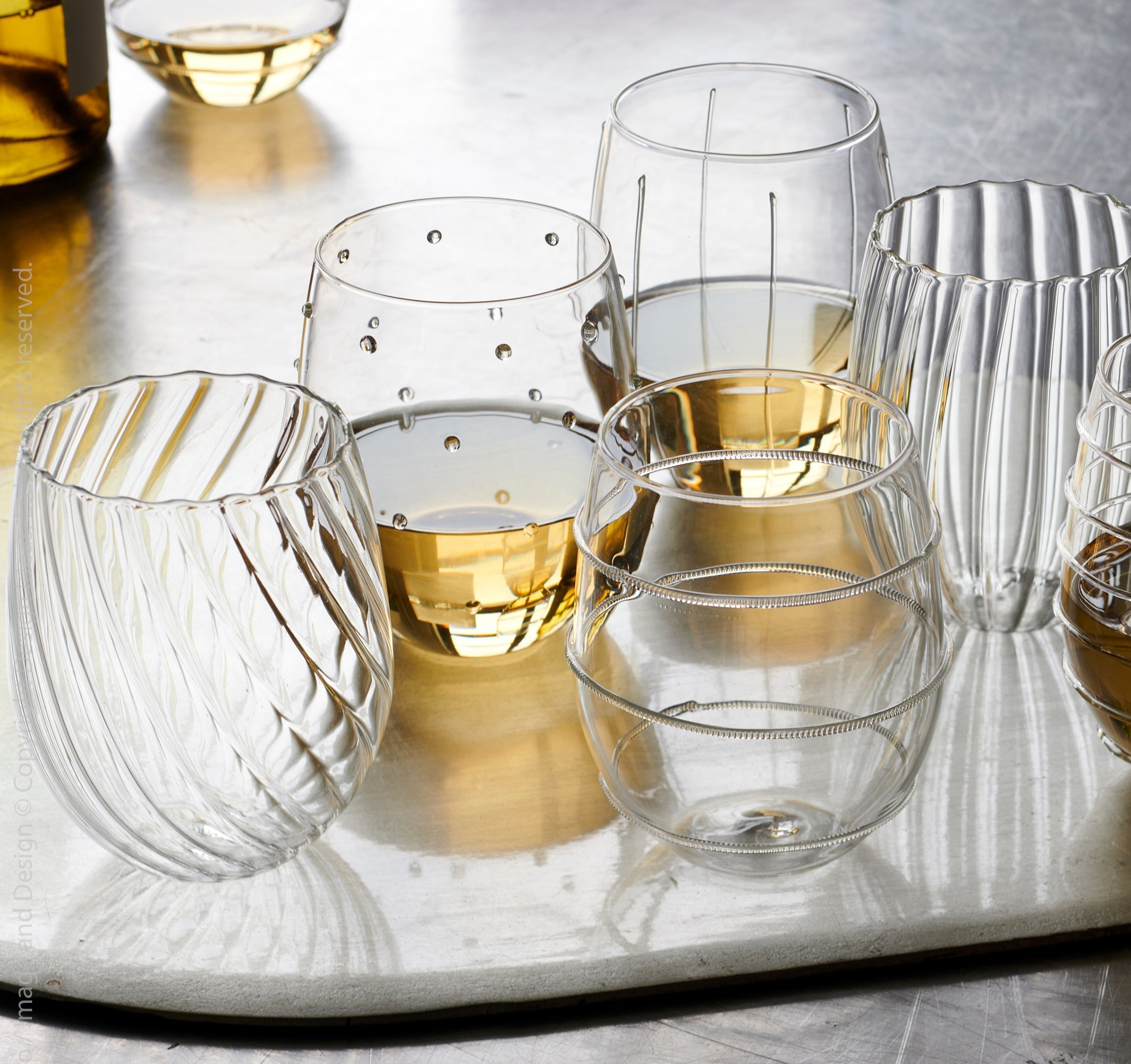 Livenza™ stemless wine glass (set of 6) - Clear | Image 2 | Premium Glass from the Livenza collection | made with Borosilicate Glass for long lasting use | texxture