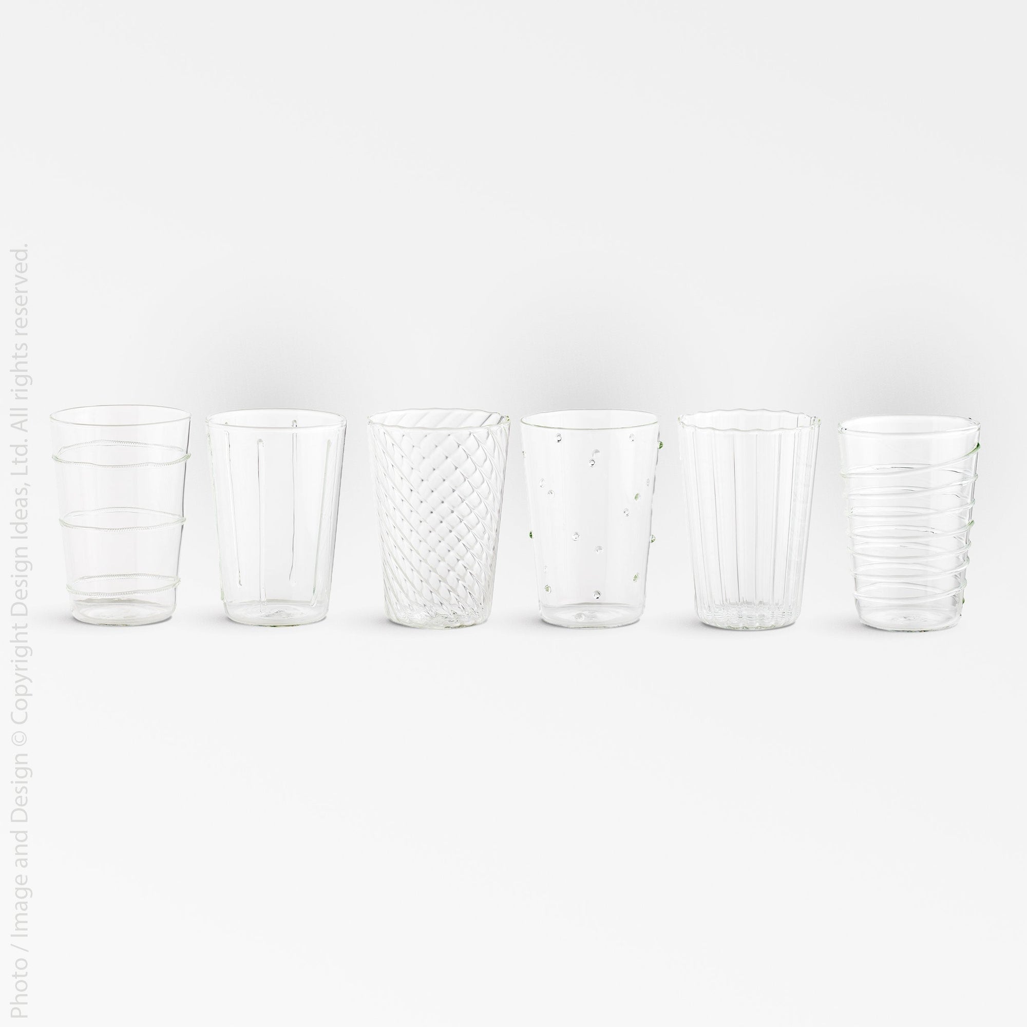 Livenza™ drinking glasses (9.8 oz.: set of 6) - Clear | Image 1 | Premium Glass from the Livenza collection | made with Borosilicate Glass for long lasting use | texxture