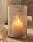 Grayson™ Small, Mouth blown, hand made glass hurricane (5 dia. x 8 in.) - (colors: Clear) | Premium Candleholder from the Grayson™ collection | made with Glass for long lasting use
