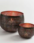 Trastevere™ Handmade Etched Iron Bowl (set of 2) - (colors: Natural) | Premium Bowl from the Trastevere™ collection | made with Iron for long lasting use