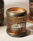 Ostia™ Handmade Etched Iron Candleholder - (colors: Natural) | Premium Candleholder from the Ostia™ collection | made with Iron for long lasting use