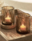 Biltmore™ Mouth Blown Glass Candleholder - (colors: Brown) | Premium Candleholder from the Biltmore™ collection | made with Glass for long lasting use