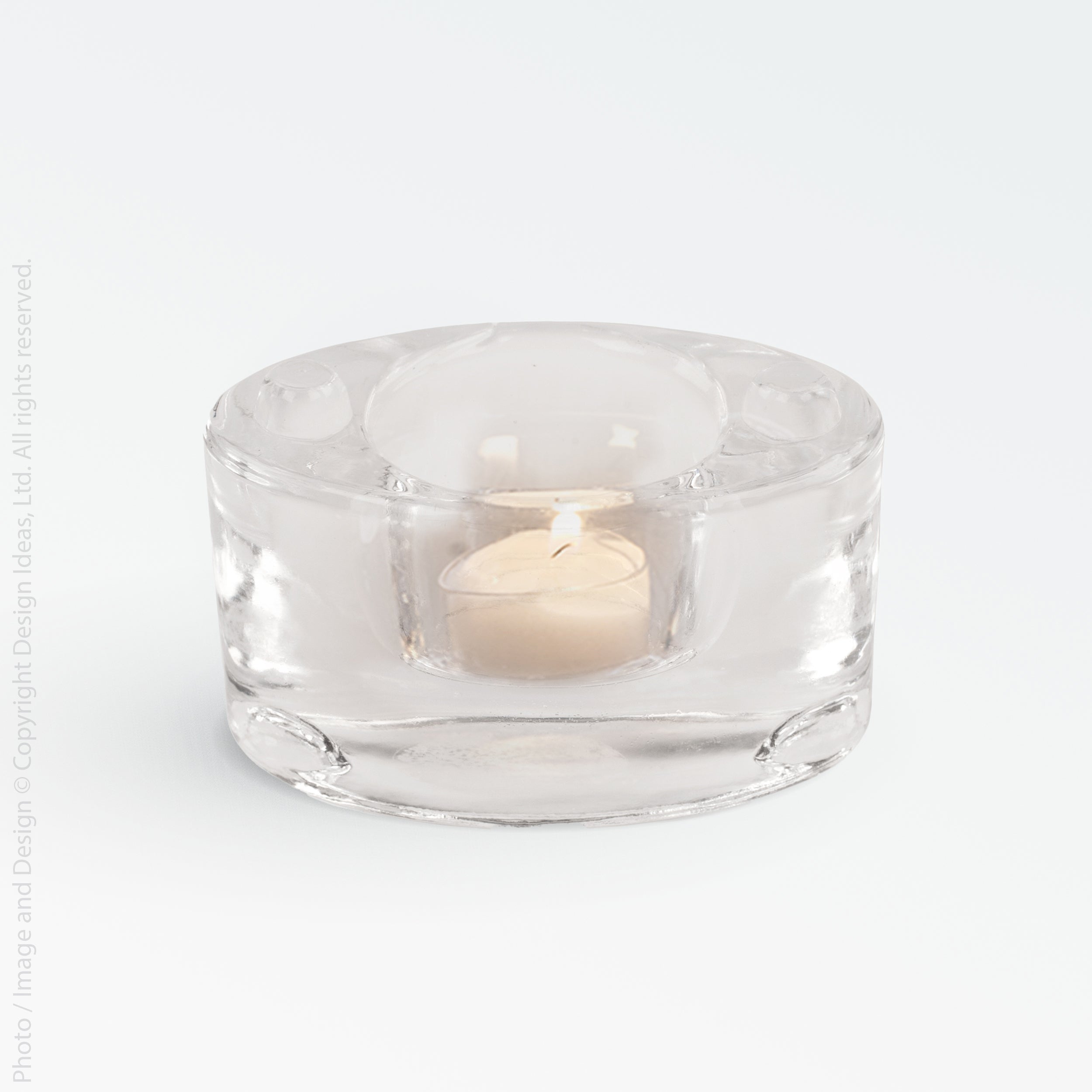Catseye Stackable Glass  Candle Holder white color | Image 3 |  | Masterfully made with natural glass for long lasting use | Available in white color | texxture home