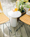 Venezia™ side table (white) - White | Image 10 | Premium Table from the Venezia collection | made with Blown glass for long lasting use | texxture
