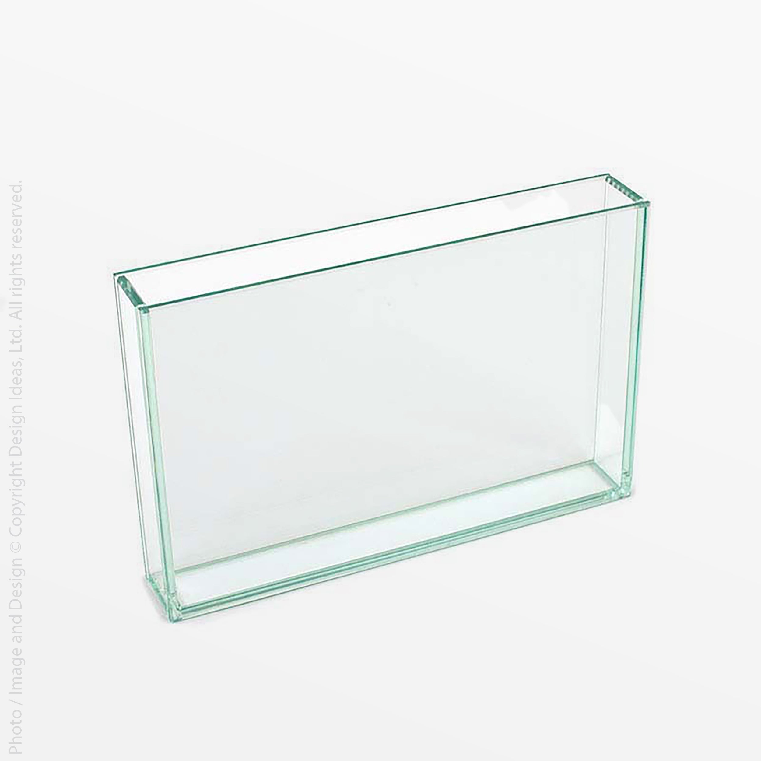 Vision™ vase (medium: long: rectangle) - Clear | Image 1 | Premium Vase from the Vision collection | made with Glass for long lasting use | texxture