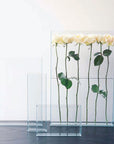 Vision™ vase (large: rectangle) - Clear | Image 2 | Premium Vase from the Vision collection | made with Glass for long lasting use | texxture