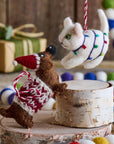 Lilliput™ Paws and Claws Wool Ornament (Set of 2)