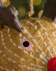 Sugarplum™ Cotton Mache Reindeer Round Ornament