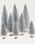 Yukon™ trees, silver with snow, set of 8 - Silver | Image 1 | Premium Decorative from the Yukon collection | made with Steel Wire for long lasting use | texxture